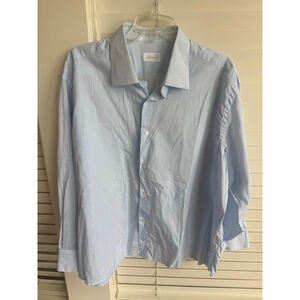 Brioni Light Blue Dress Shirt Men's Neck 18
